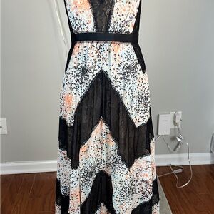 Elegant Black and Orange Women's Dress